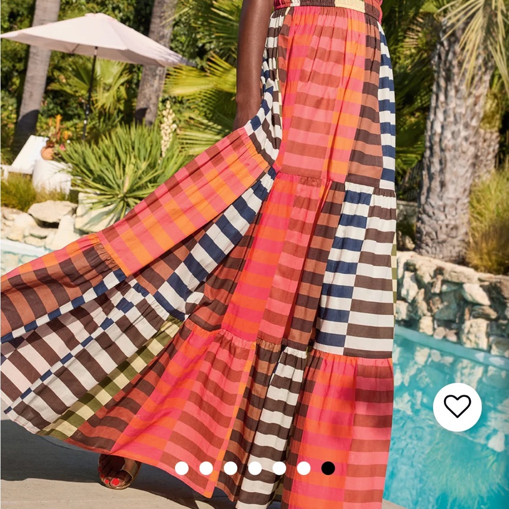 Hutch Multicolor Striped Maxi Sundress  large nwt